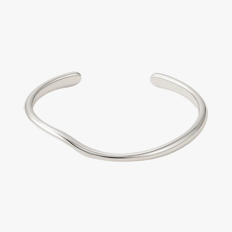 Lia Wavy Cuff - Silver