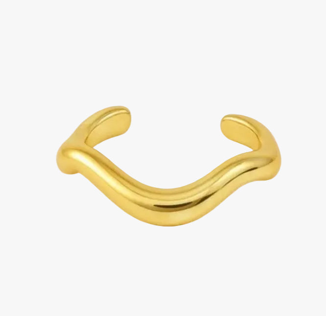 Ava Wavy Cuff - Gold