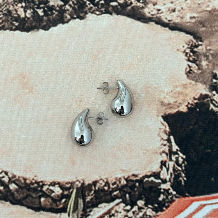 Aria Teardrop Earrings - Silver