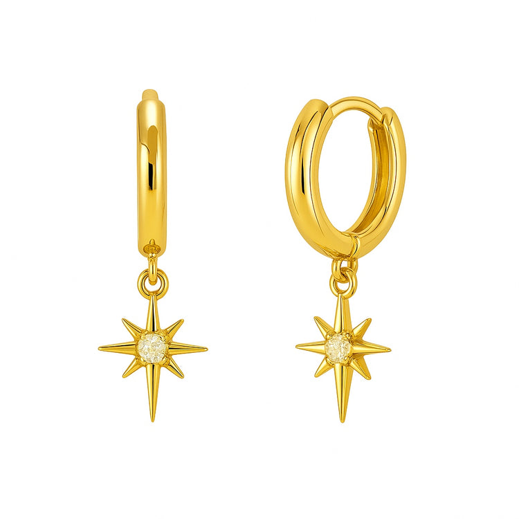 North Star Earrings - Gold