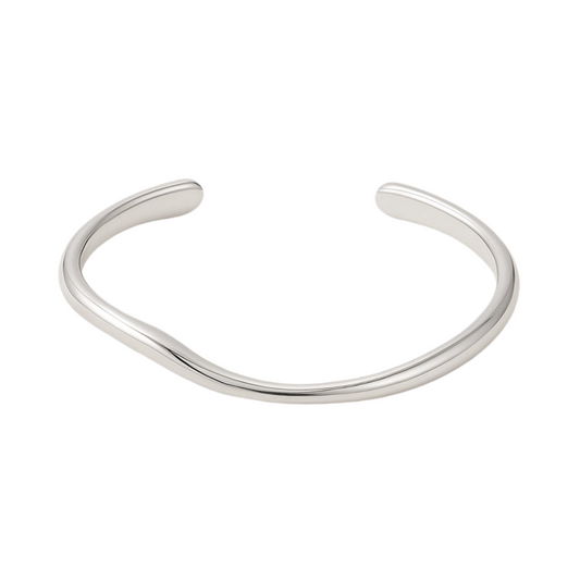 Lia Wavy Cuff - Silver