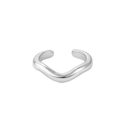 Ava Wavy Cuff - Silver