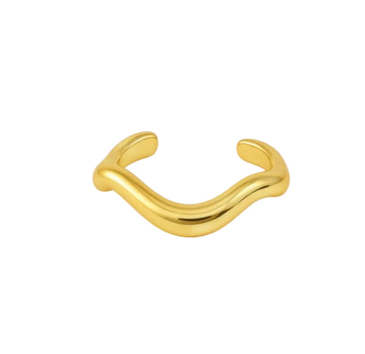 Ava Wavy Cuff - Gold