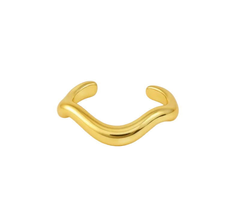 Ava Wavy Cuff - Gold