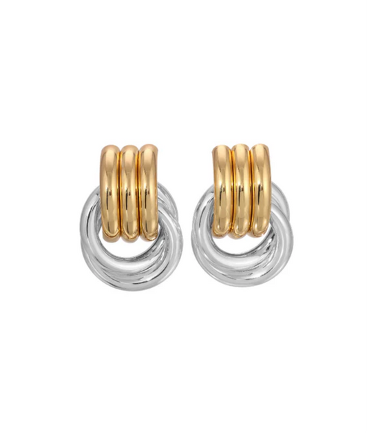 Giselle Earring - Two Tone