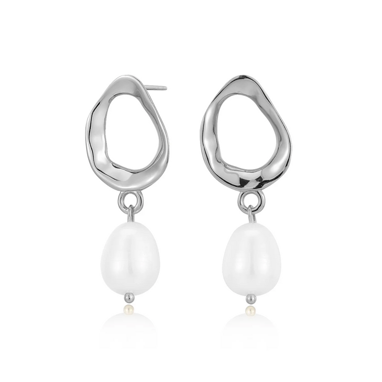 Sasha Pearl Earrings - Silver