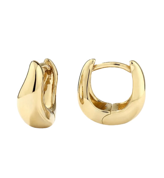 Wavy hoops - Gold