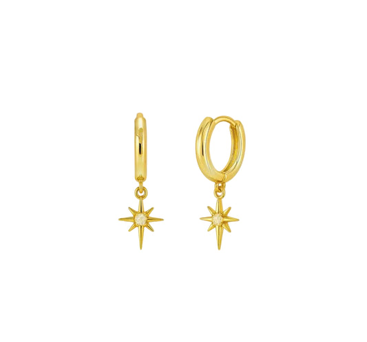 North Star Earrings - Gold