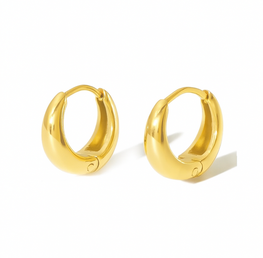 Olivia Large Hoops - Gold