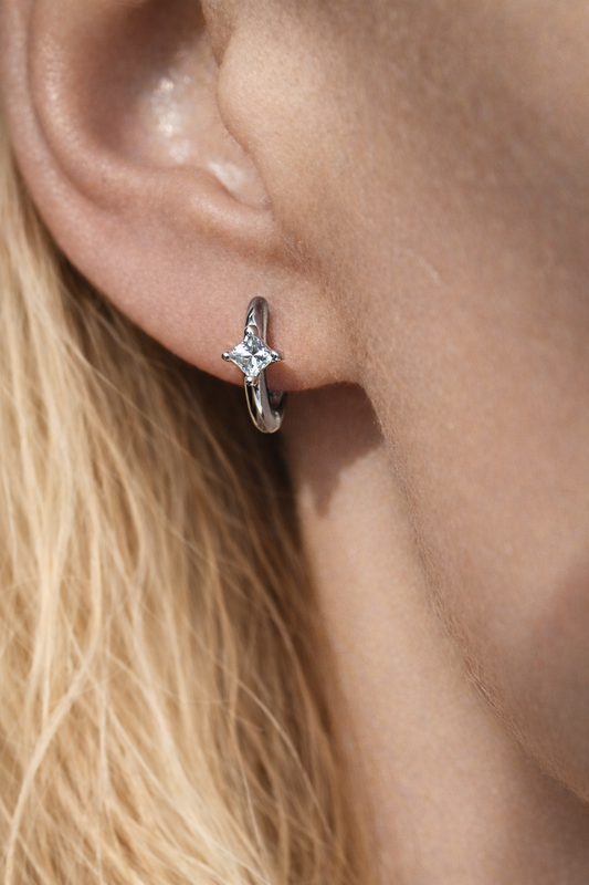 Gracie Hoops - Silver