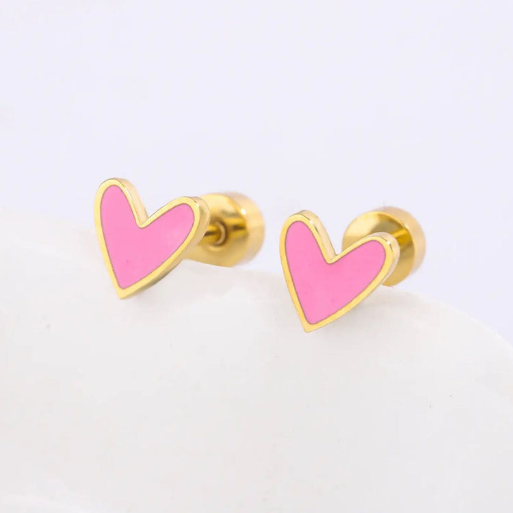 Pink Heart & Daisy Stud Bundle