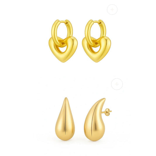 Heidi Hoop & Aria Mini Teardop Bundle - Gold