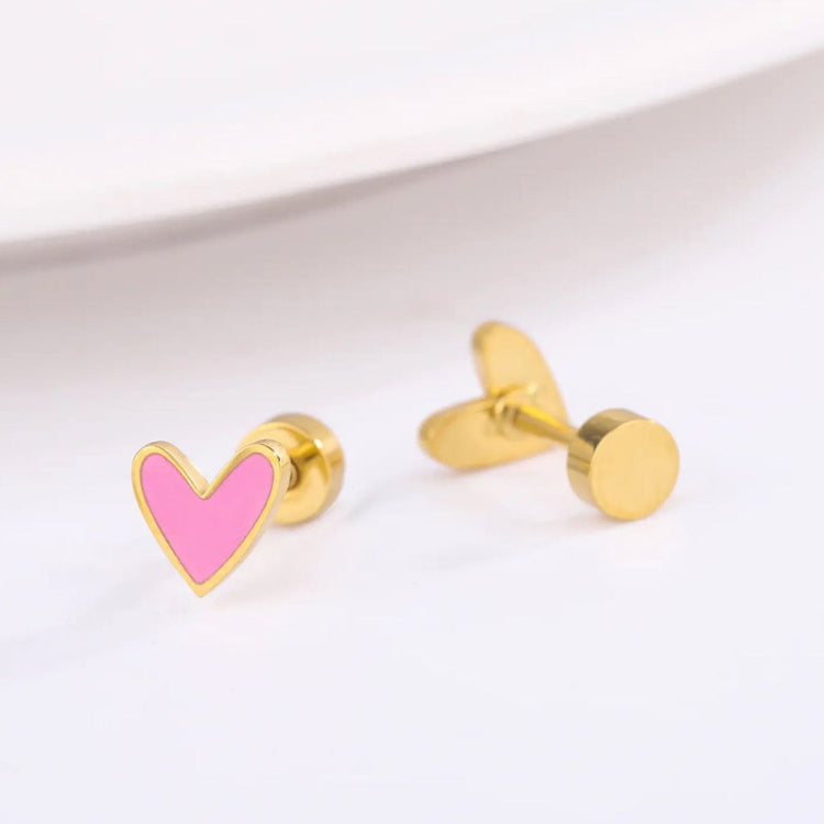 Pink Heart & Daisy Stud Bundle