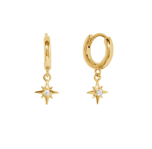 North Star Earrings - Gold