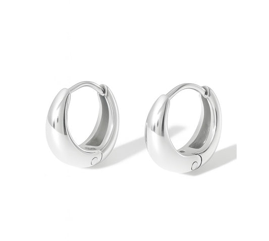 Olivia Large Hoops - Silver