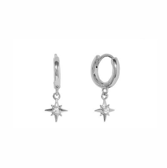 North Star Earrings - Silver