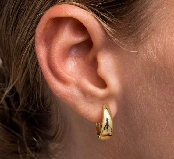 Olivia Large Hoops - Gold