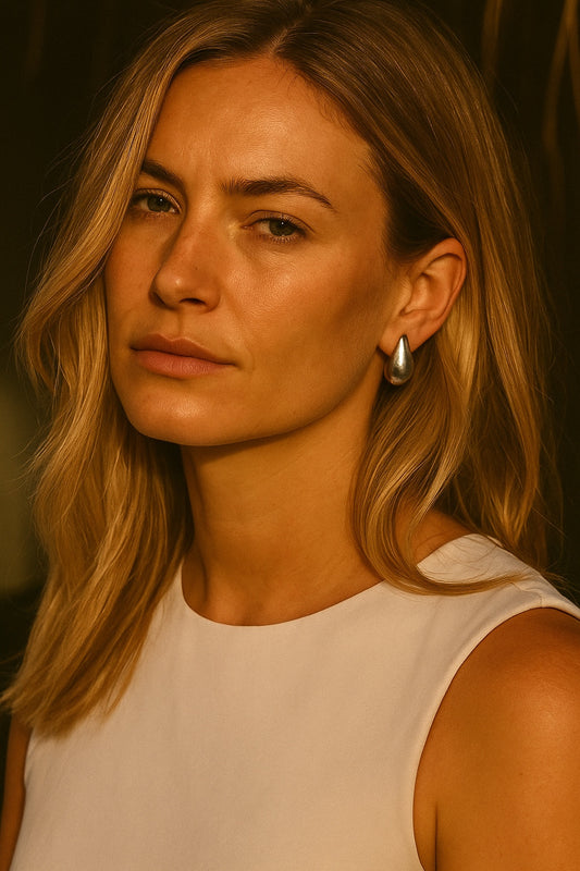 Aria Mini Teardrop Earrings - Silver