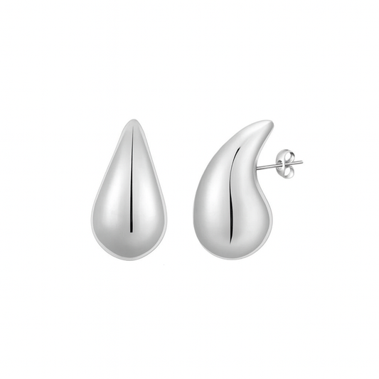 Aria Mini Teardrop Earrings - Silver