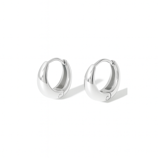 Olivia Medium Hoops - Silver