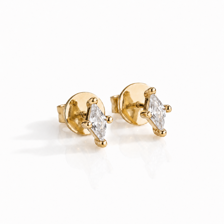Margot Marquise Studs - Gold
