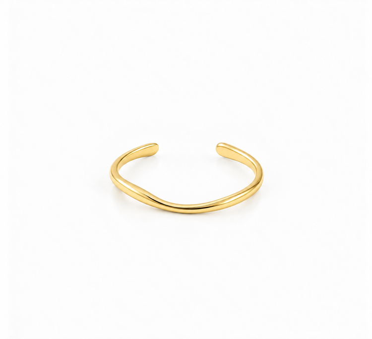 Lia Wavy Cuff - Gold